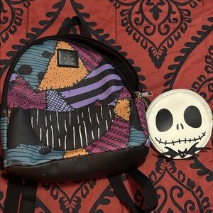 Nightmare Before Christmas Backpack and Coin Purse